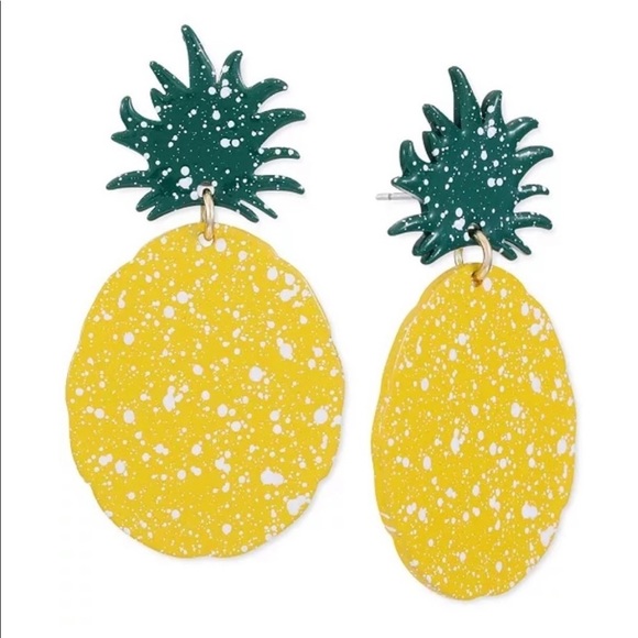 NWT ALFANI PINEAPPLE DROP EARRINGS - Picture 2 of 7